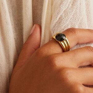 Gorjana Power Gemstone Reed Labradorite Ring 8 New